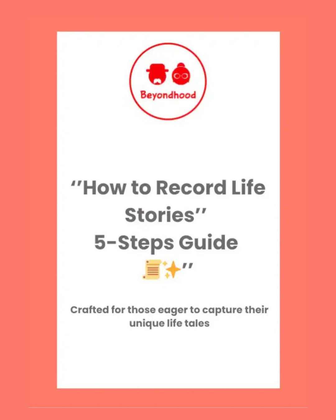 How to Record Life Stories: 5-Steps Guide | Digital Download